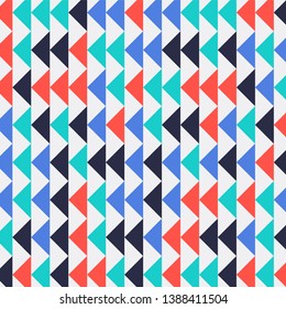 Abstract geometric pattern with colored triangles. Can be used as poster, banner, border, background, Wallpaper, card, print and etc. Eps10 vector.