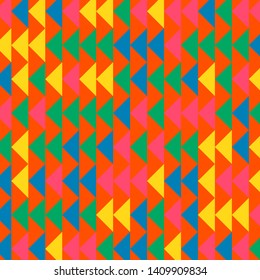 Abstract geometric pattern with colored triangles. Can be used as poster, banner, border, background, Wallpaper, card, print and etc. Eps10 vector.