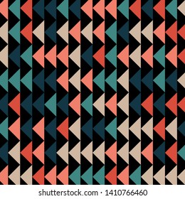 Abstract geometric pattern with colored triangles. Can be used as poster, banner, border, background, Wallpaper, card, print and etc. Eps10 vector.