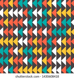 Abstract geometric pattern with colored triangles. Can be used as poster, banner, border, background, Wallpaper, card, print and etc. Eps10 vector.