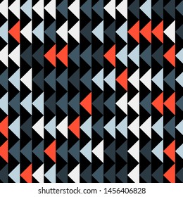 Abstract geometric pattern with colored triangles. Can be used as poster, banner, border, background, Wallpaper, card, print and etc. Eps10 vector.