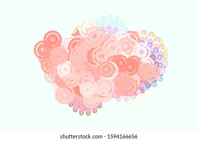 Abstract geometric pattern, colorful & artistic shapes for graphic design, catalog, illustration, graphic resources or background. Vector artwork.
