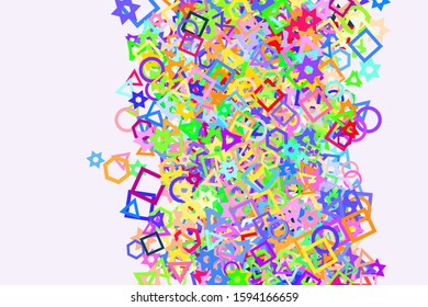 Abstract geometric pattern, colorful & artistic shapes for graphic design, catalog, illustration, graphic resources or background. Vector artwork.