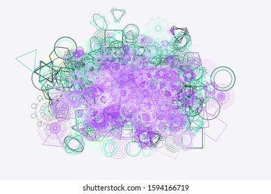 Abstract geometric pattern, colorful & artistic shapes for graphic design, catalog, illustration, graphic resources or background. Vector artwork.