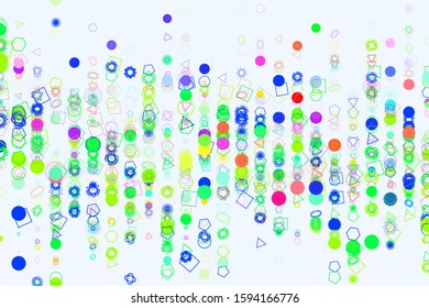 Abstract geometric pattern, colorful & artistic shapes for graphic design, catalog, illustration, graphic resources or background. Vector artwork.