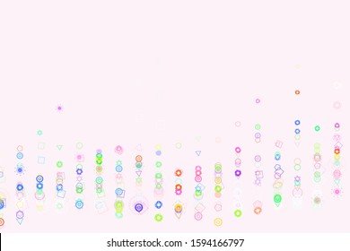 Abstract geometric pattern, colorful & artistic shapes for graphic design, catalog, illustration, graphic resources or background. Vector artwork.
