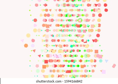 Abstract geometric pattern, colorful & artistic shapes for graphic design, catalog, illustration, graphic resources or background. Vector artwork.