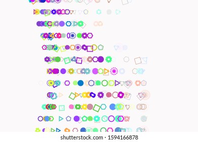 Abstract geometric pattern, colorful & artistic shapes for graphic design, catalog, illustration, graphic resources or background. Vector artwork.