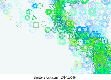 Abstract geometric pattern, colorful & artistic shapes for graphic design, catalog, illustration, graphic resources or background. Vector artwork.
