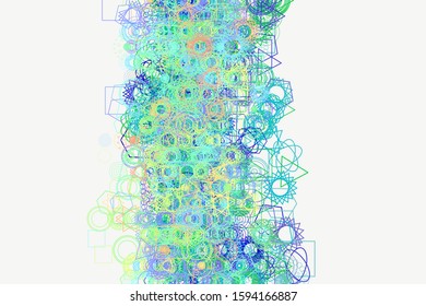 Abstract geometric pattern, colorful & artistic shapes for graphic design, catalog, illustration, graphic resources or background. Vector artwork.
