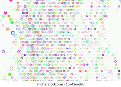 Abstract geometric pattern, colorful & artistic shapes for graphic design, catalog, illustration, graphic resources or background. Vector artwork.
