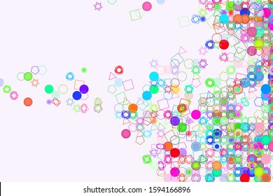 Abstract geometric pattern, colorful & artistic shapes for graphic design, catalog, illustration, graphic resources or background. Vector artwork.