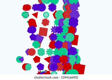 Abstract geometric pattern, colorful & artistic shapes for graphic design, catalog, illustration, graphic resources or background. Vector artwork.