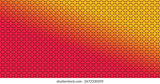 Abstraktes geometrisches Muster mit farbigen Kreisen, Linien und Farbverlauf-Textur - Modernes Hintergrunddesign