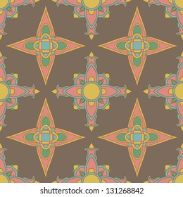 Abstract geometric pattern with colorful decorative elements
