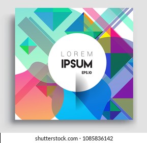 Abstract geometric pattern colorful design and background. modern design, cover, template, decorated, brochure, flyer.