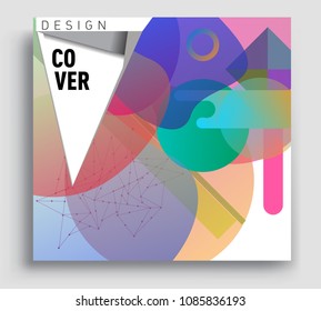 Abstract geometric pattern colorful design and background. modern design, cover, template, decorated, brochure, flyer.