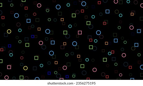 Abstract geometric pattern colorful on black background.Vector graphic illustration.
