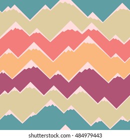 Abstract geometric pattern with colorful stripes. Abstract mountain background. Retro geometric pattern. Vector background. Eps 10 file.