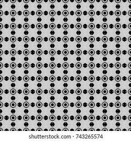 Abstract geometric pattern. Colorful texture. Seamless geometric pattern. Geometric background with rhombus, dots and nodes. Vector seamless pattern. White, gray and black background.