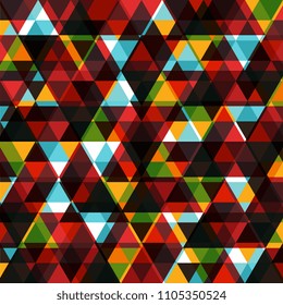Abstract geometric pattern. Colorful triangles background. Vector illustration eps 10.