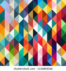 Abstract Geometric Pattern Colorful Triangles Background Stock Vector ...