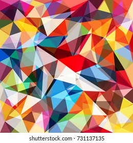 Abstract geometric pattern. Colorful triangles background. Vector illustration eps 10.