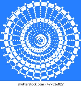 Abstract geometric pattern from concentric circles. Infinity symbol