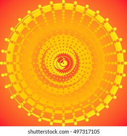 Abstract geometric pattern from concentric circles. Infinity symbol. Vector illustration EPS 10