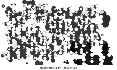 Abstract geometric pattern consisting of circles of different diameters