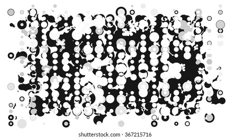 Abstract geometric pattern consisting of circles of different diameters