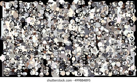 Abstract geometric pattern consisting of circles of different diameters and colors