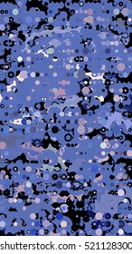 Abstract geometric pattern consisting of circles of different diameters and colors