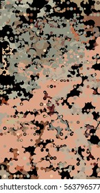 Abstract geometric pattern consisting of circles of different diameters and colors