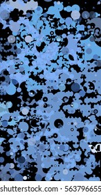 Abstract geometric pattern consisting of circles of different diameters and colors