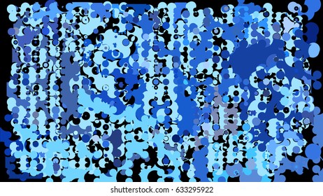 Abstract geometric pattern consisting of circles of different diameters and colors