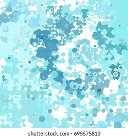 Abstract geometric pattern consisting of circles of different diameters and colors