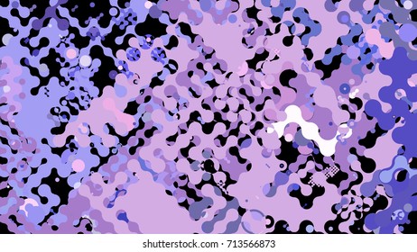 Abstract geometric pattern consisting of circles of different diameters and colors