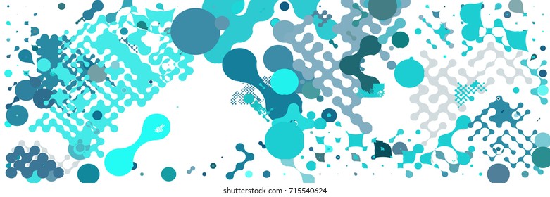 Abstract geometric pattern consisting of circles of different diameters and colors