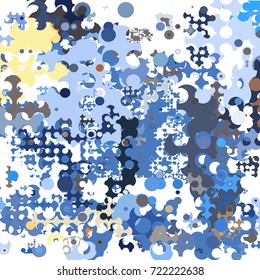 Abstract geometric pattern consisting of circles of different diameters and colors