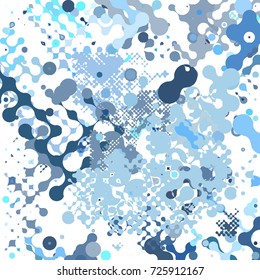 Abstract geometric pattern consisting of circles of different diameters and colors