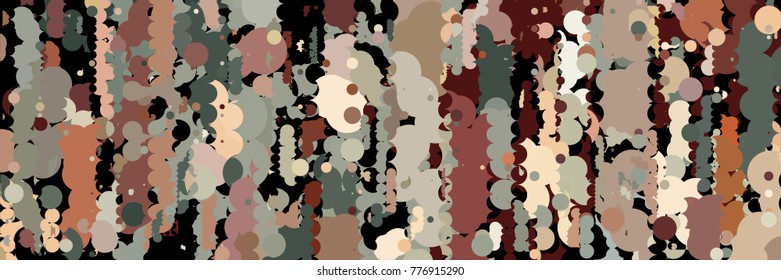 Abstract geometric pattern consisting of circles of different diameters and colors