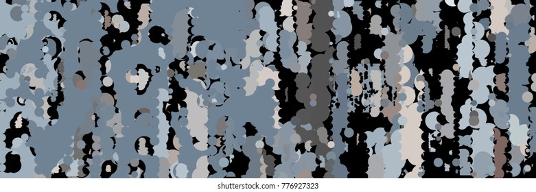 Abstract geometric pattern consisting of circles of different diameters and colors