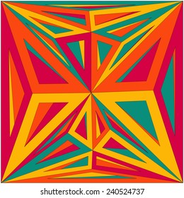Abstract geometric pattern consisting of colored triangles