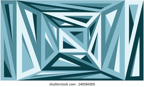 Abstract geometric pattern consisting of colored triangles