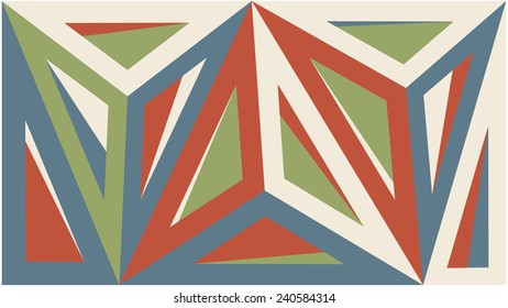 Abstract geometric pattern consisting of colored triangles