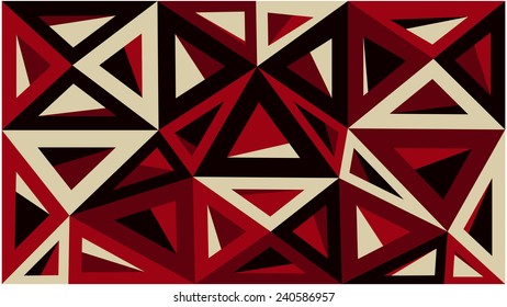 Abstract geometric pattern consisting of colored triangles