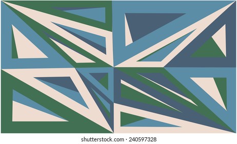 Abstract geometric pattern consisting of colored triangles