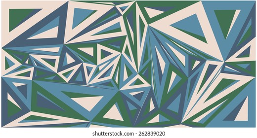 Abstract geometric pattern consisting of colored triangles