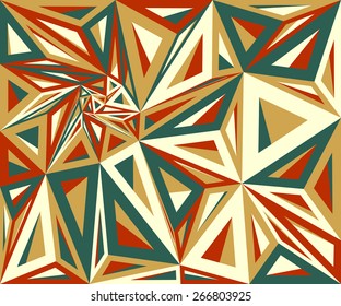 Abstract geometric pattern consisting of colored triangles